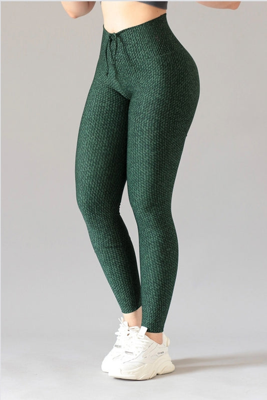 LEGGIN VERDE NEGRO PUSH UP