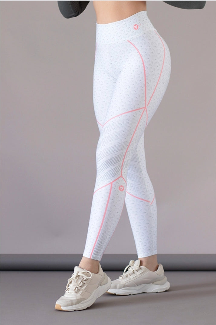 LEGGIN BLANCO LINEA NARANJA