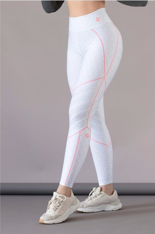 LEGGIN BLANCO LINEA NARANJA