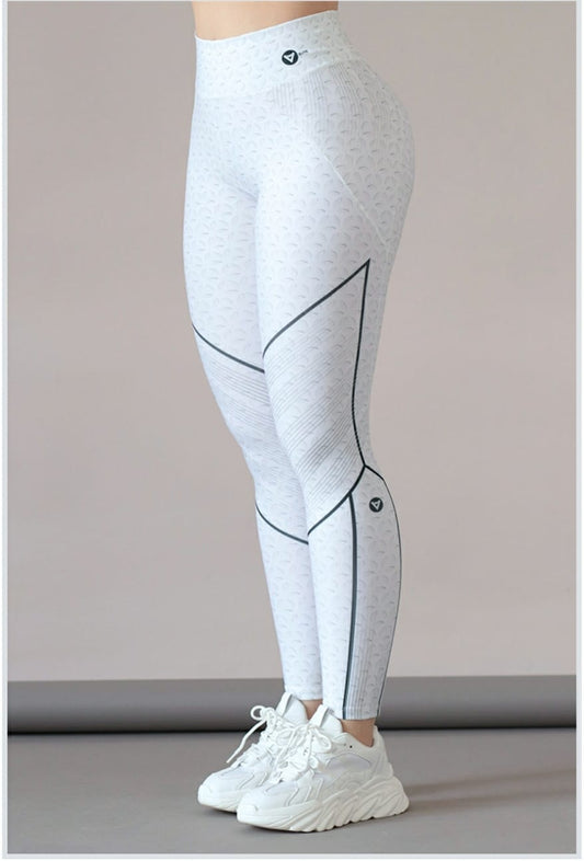 LEGGIN BLANCO LINEA NEGRA