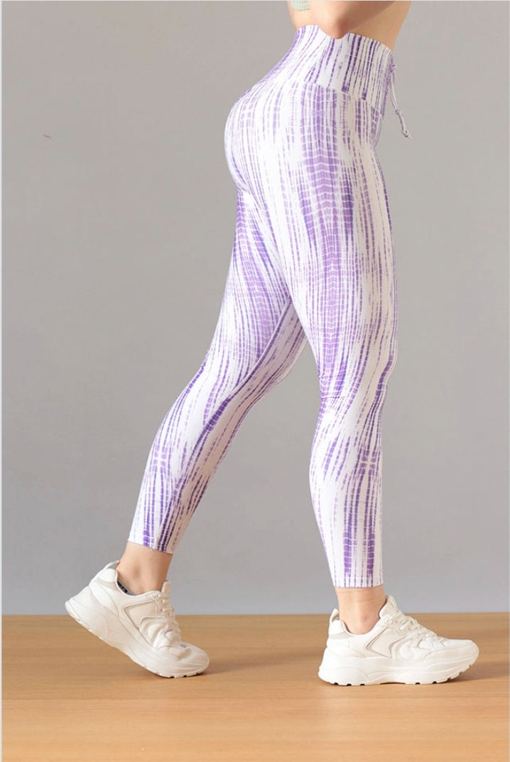 LEGGIN PUSH BLANCO MORADO
