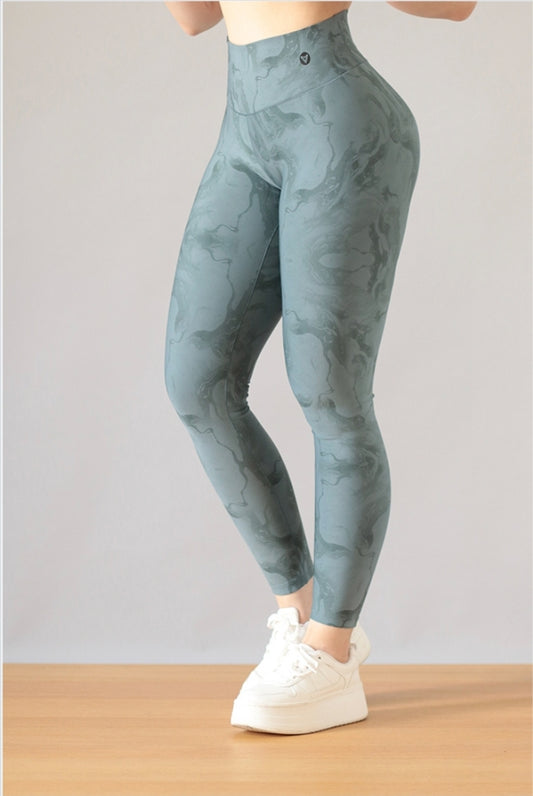 LEGGIN MARMOL VERDE PUSH UP