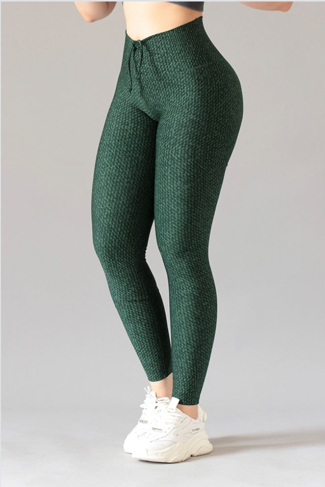 LEGGIN VERDE NEGRO PUSH UP
